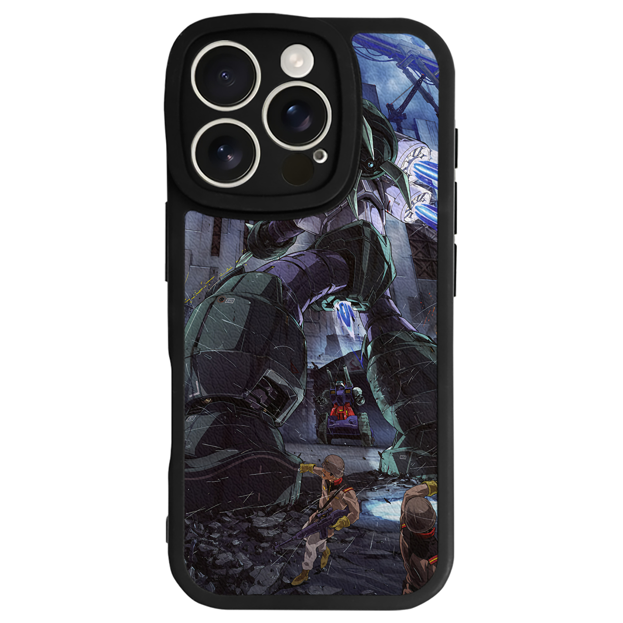 （画像用） 機動戦士ガンダム Mobile Suit Gundam 【iPhone 16シリーズ対応】シリコンスマホケース（レザー調） 材質：シリコン